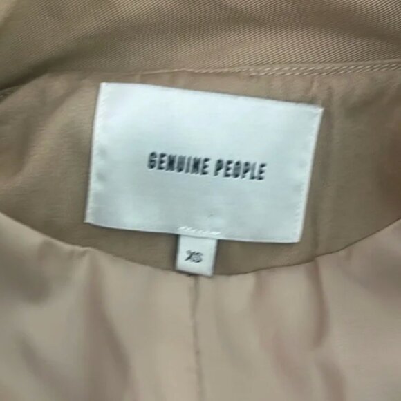 Genuine People Classic Trench Coat. Size XS - Picture 4 of 4
